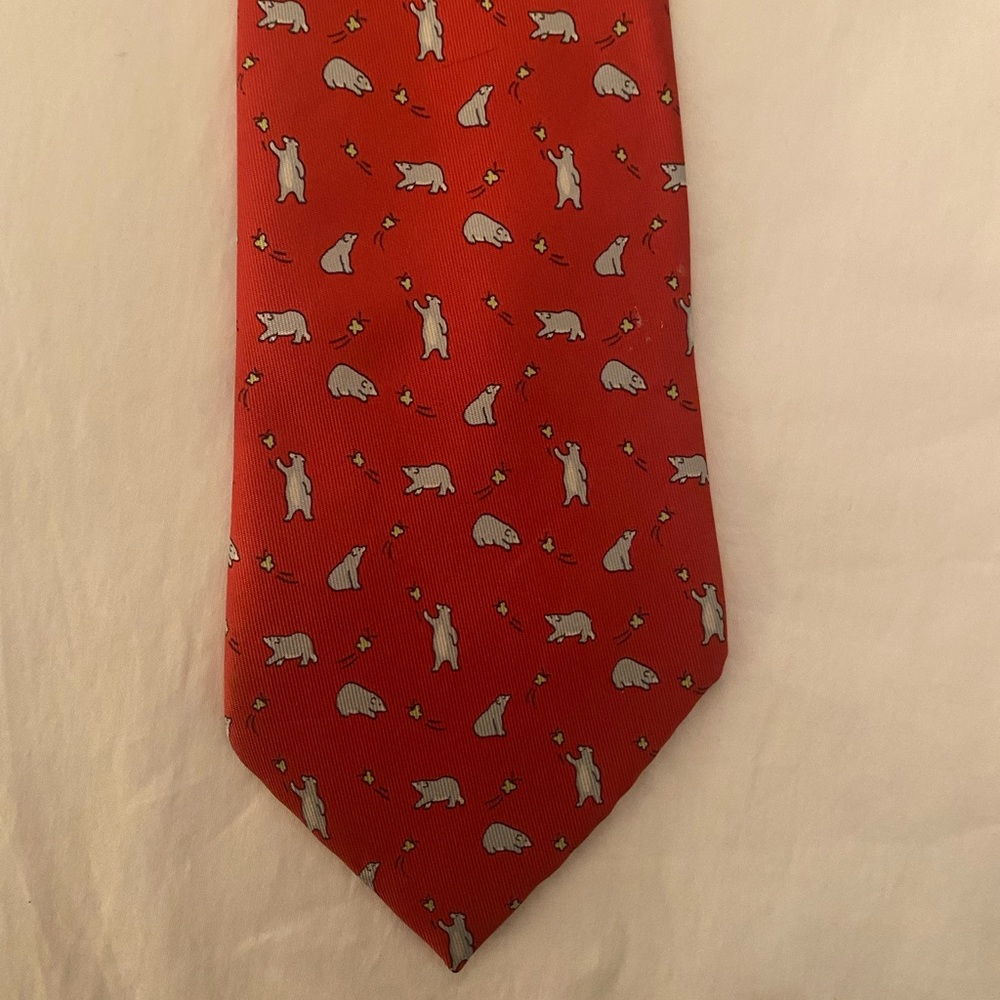 Hermes polar bear XL tie